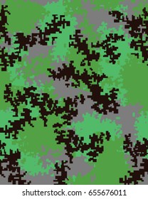 Abstract camouflage pattern. Seamless vector wallpaper.Colorful background. Unique clothing style. Vector illustration. Military print