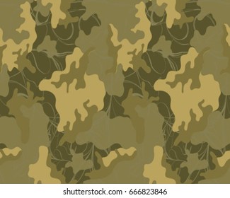 Abstract camouflage pattern. Seamless vector wallpaper.Colorful background. Unique clothing style. Vector illustration. Military print