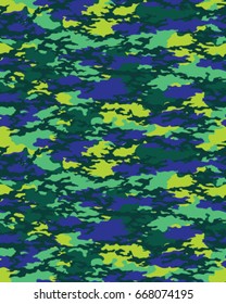 Abstract camouflage pattern. Seamless vector wallpaper.Colorful background. Unique clothing style. Vector illustration. Military print