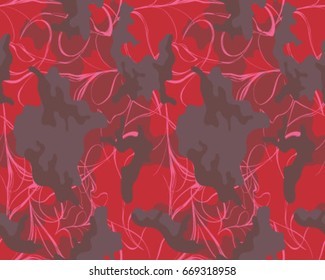 Abstract camouflage pattern. Seamless vector wallpaper.Colorful background. Unique clothing style. Vector illustration. Military print.