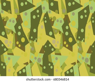 Abstract camouflage pattern. Seamless vector wallpaper.Colorful desktop background. Unique clothing style. Vector illustration. Military print.