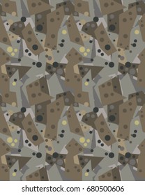 Abstract camouflage pattern. Seamless vector wallpaper.Colorful desktop background. Unique clothing style. Vector illustration. Military print.