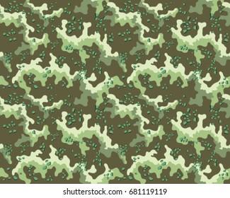 Abstract camouflage pattern. Seamless vector wallpaper.Colorful desktop background. Unique clothing style. Vector illustration. Military print.
