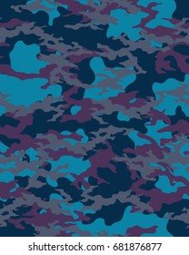 Abstract camouflage pattern. Seamless vector wallpaper.Colorful desktop background. Unique clothing style. Vector illustration. Military print.