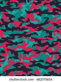 Abstract camouflage pattern. Seamless vector wallpaper.Colorful desktop background. Unique clothing style. Vector illustration. Military print.