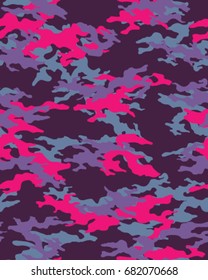 Abstract camouflage pattern. Seamless vector wallpaper.Colorful desktop background. Unique clothing style. Vector illustration. Military print.