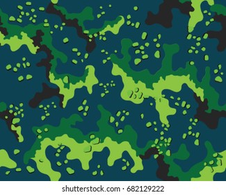 Abstract camouflage pattern. Seamless vector wallpaper.Colorful desktop background. Unique clothing style. Vector illustration. Military print