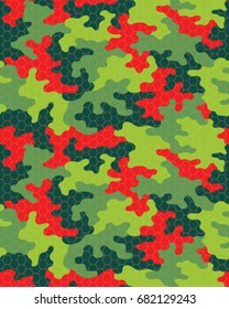 Abstract camouflage pattern. Seamless vector wallpaper.Colorful desktop background. Unique clothing style. Vector illustration. Military print
