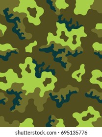 Abstract camouflage pattern. Seamless vector wallpaper.Colorful desktop background. Unique clothing style. Vector illustration. Military print
