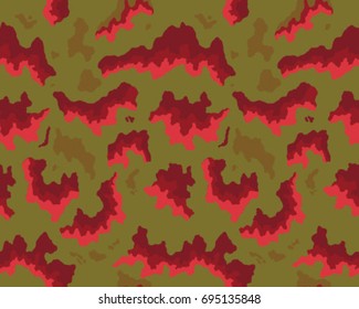 Abstract camouflage pattern. Seamless vector wallpaper.Colorful desktop background. Unique clothing style. Vector illustration. Military print