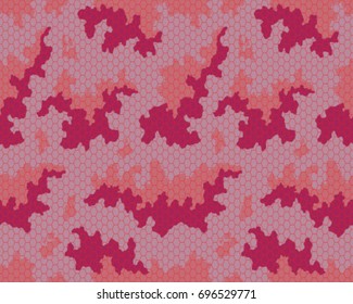 Abstract camouflage pattern. Seamless vector wallpaper.Colorful desktop background. Unique clothing style. Vector illustration. Military print