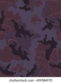 Abstract camouflage pattern. Seamless vector wallpaper.Colorful desktop background. Unique clothing style. Vector illustration.