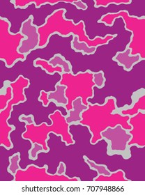 Abstract camouflage pattern. Seamless vector wallpaper.Colorful desktop background. Unique clothing style. Vector illustration.