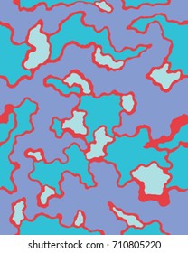 Abstract camouflage pattern. Seamless vector wallpaper.Colorful desktop background. Unique clothing style. Vector illustration.