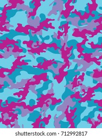 Abstract camouflage pattern. Seamless vector wallpaper.Colorful desktop background. Unique clothing style. Vector illustration.