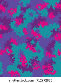 Abstract camouflage pattern. Seamless vector wallpaper.Colorful desktop background. Unique clothing style. Vector illustration.