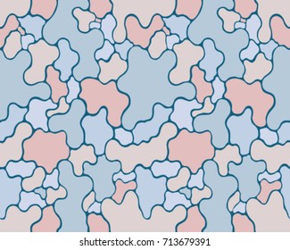 Abstract camouflage pattern. Seamless vector wallpaper.Colorful desktop background. Unique clothing style. Vector illustration