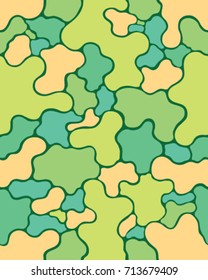 Abstract camouflage pattern. Seamless vector wallpaper.Colorful desktop background. Unique clothing style. Vector illustration