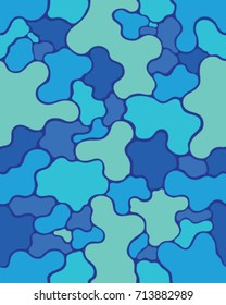 Abstract camouflage pattern. Seamless vector wallpaper.Colorful desktop background. Unique clothing style. Vector illustration