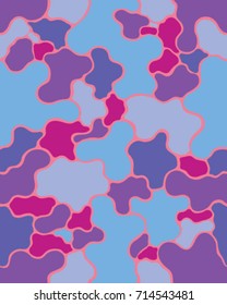 Abstract camouflage pattern. Seamless vector wallpaper.Colorful desktop background. Unique clothing style. Vector illustration