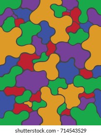 Abstract camouflage pattern. Seamless vector wallpaper.Colorful desktop background. Unique clothing style. Vector illustration