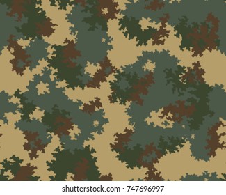 Abstract camouflage pattern. Seamless vector wallpaper.Colorful background. Unique clothing style. Vector illustration. Military print