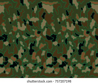 Abstract camouflage pattern. Seamless vector wallpaper.Colorful background. Unique clothing style. Vector illustration. Military print