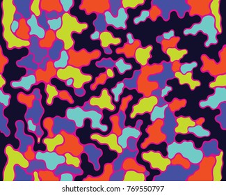 Abstract Camouflage Pattern Seamless Vector Wallpapercolorful: vector ...