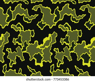 Abstract camouflage pattern. Seamless vector wallpaper.Colorful background. Vector illustration