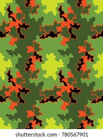Abstract camouflage pattern. Seamless vector wallpaper.Colorful background. Vector illustration.