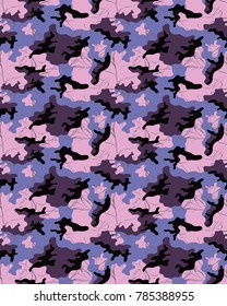 Abstract camouflage pattern. Seamless vector wallpaper.Colorful background. Vector illustration.