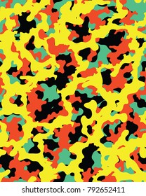 Abstract camouflage pattern. Seamless vector wallpaper.Colorful background. Vector illustration.