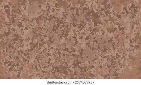 Abstract camouflage pattern spots in warm brown and beige tones. Concept of natural textures, modern design, military-inspired patterns, and modern background in trendy color.