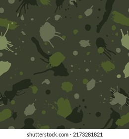 Abstract camouflage repeat seamless pattern. 