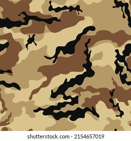 Abstract camouflage sand texture, seamless pattern, military uniform, disguise. Ornament