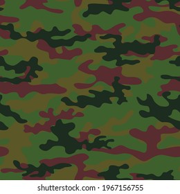 Abstrakte Tarnung, nahtlos, Armeemuster auf grünem Hintergrund. Vektorgrafik.