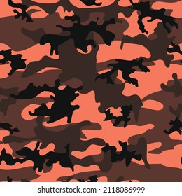 
Resumen de camuflaje sin costura, fondo marrón, textura de moda