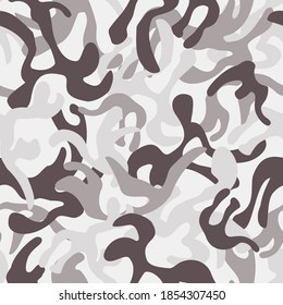 Abstrakte Tarnung nahtloses Muster. Camo-Hintergrund, natürliche, gewölbte Formen, Formen. Militärischer Druck im floralen Stil. Vektorgrafik für Oberflächendesign, Tapete, Textilien.
