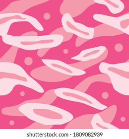 abstract camouflage seamless pattern with light pink background