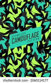 Abstract camouflage seamless pattern texture designs for backdrop, T-shirt,  extreme jersey team, racing, cycling, football, gaming.