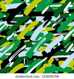 Abstract camouflage seamless pattern tropical leaves, Fashion, interior, wrapping consept. Vector illustration