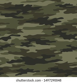 Abstract camouflage seamless vector pattern. military texture.