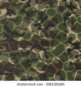 Abstract camouflage seamless vector texture, trendy design on textiles