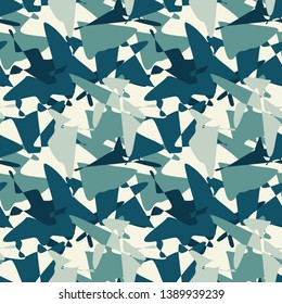 Abstract camouflage style vector seamless pattern