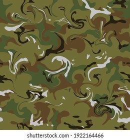 Abstract camouflage vector design modern trendy template. Forest texture for hunting.