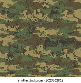 Abstract camouflage vector military texture, forest background, ornament. Army