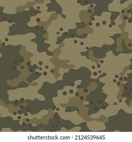Abstract camouflage vector texture with mesh pattern, repeat background. EPS