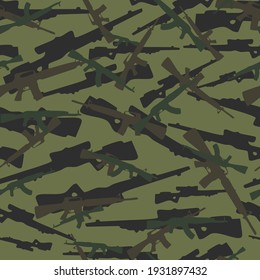 
Camuflaje abstracto, fondo de armas, impresión verde sin costura. Ejército