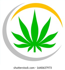 abstract canabis logo in vector quality