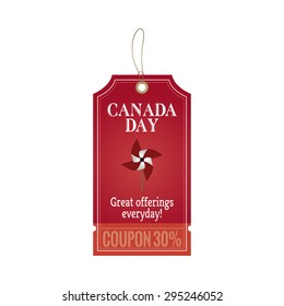 Abstract Canada day object on a white background